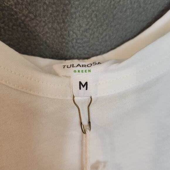 TULAROSA Women's White Green‎ The Willa Tank Dress Medium Spring & Summer - Picture 4 of 13